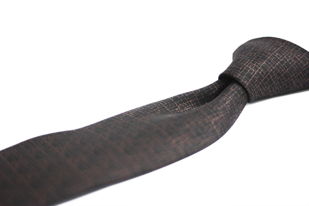 Elegant black gold silk tie