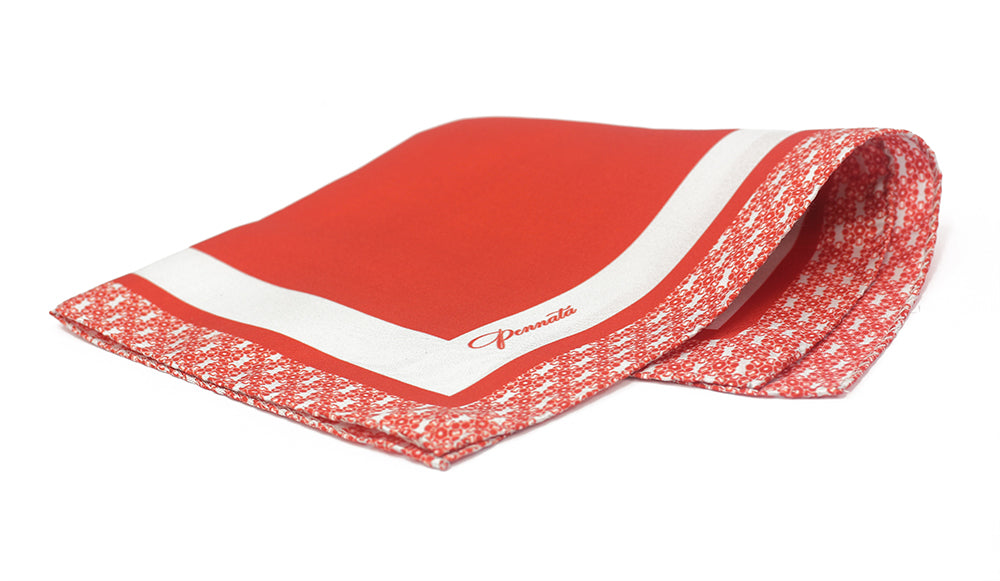 Pocket Square - Punjab Red