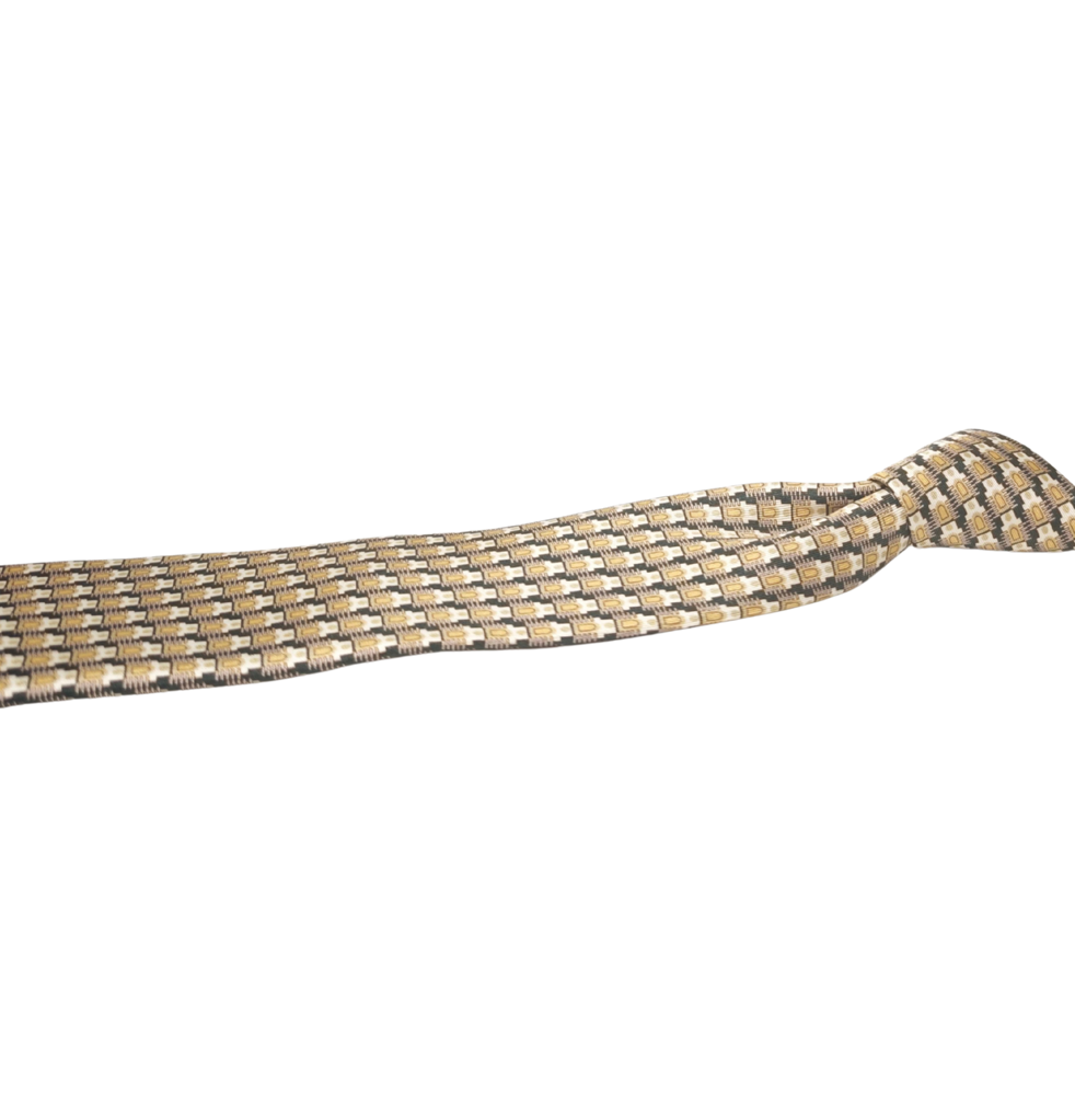 Silk tie, special design for Fieracavalli in a braided rope on a white background